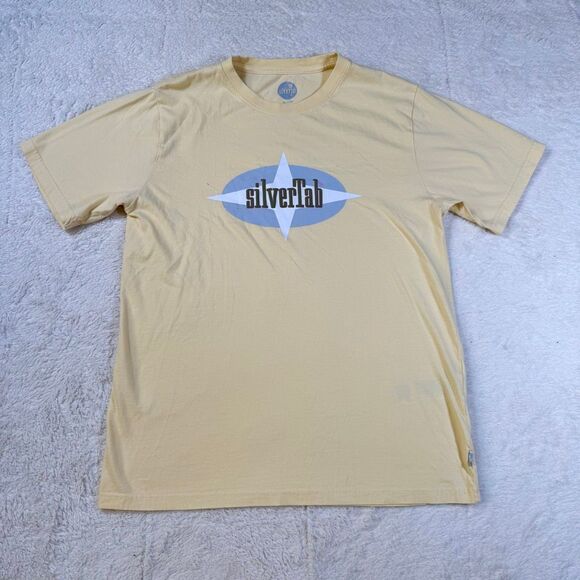 Levi’s Silvertab Logo T-Shirt Men’s Relaxed Fit Yellow - Picture 1 of 5